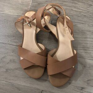 Nine West Tan Strappy Sandals Size 7
